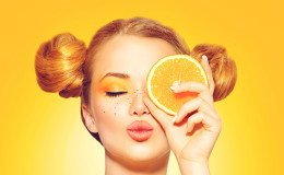 Woman and oranges - benefit and harm