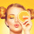 Woman and oranges - benefit and harm