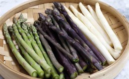 Varieties of asparagus: thin-leaved, argentel and others