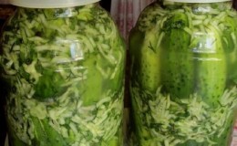 We close cucumbers in our own juice quickly and tasty