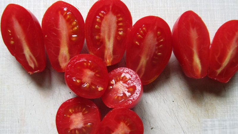 A rich harvest of small plum tomatoes from each bush - tomato Pink raisins and the secrets of caring for it