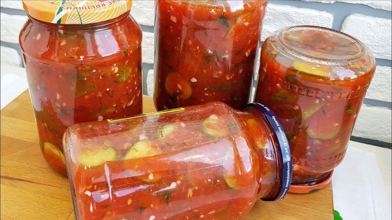 The most delicious recipes for pickling cucumbers in tomato sauce for the winter