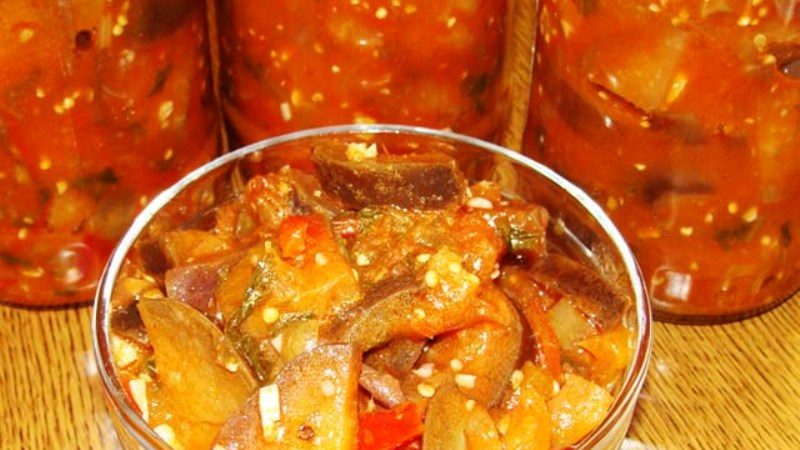 How to prepare delicious pickled eggplant without sterilization for the winter