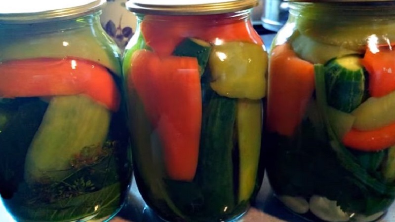 How to cook pickled cucumbers with bell peppers for the winter