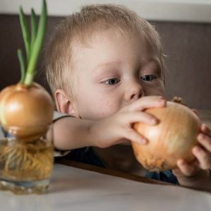 Is it possible to give onions to a small child and at what age