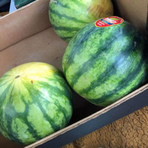 At what temperature and how much is watermelon stored