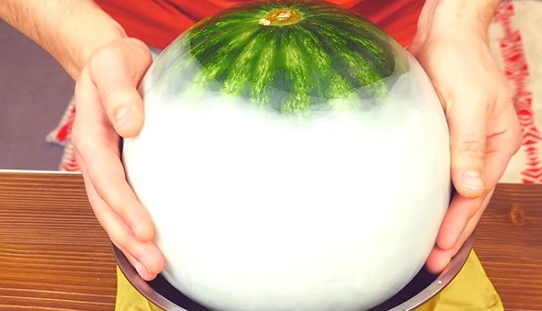 We save the watermelon until the New Year at home