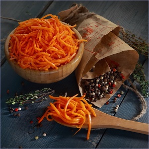 What is the calorie content of carrots in Korean and is it possible to eat it when losing weight