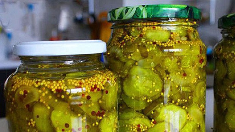 The best recipes for cooking cucumbers with mustard for the winter in jars in a cold way