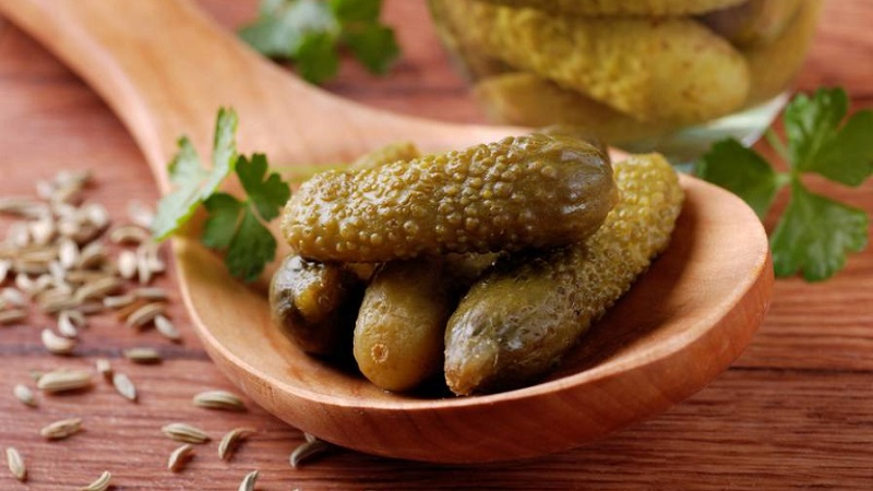 A delicious recipe for the winter: crispy pickled gherkins as in the store in a 1 liter jar