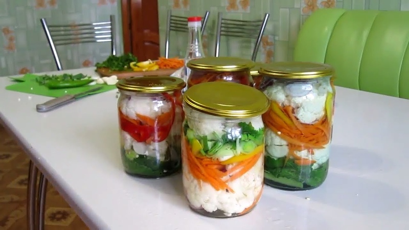 A selection of the most delicious cauliflower salad recipes for the winter in jars - eaten instantly