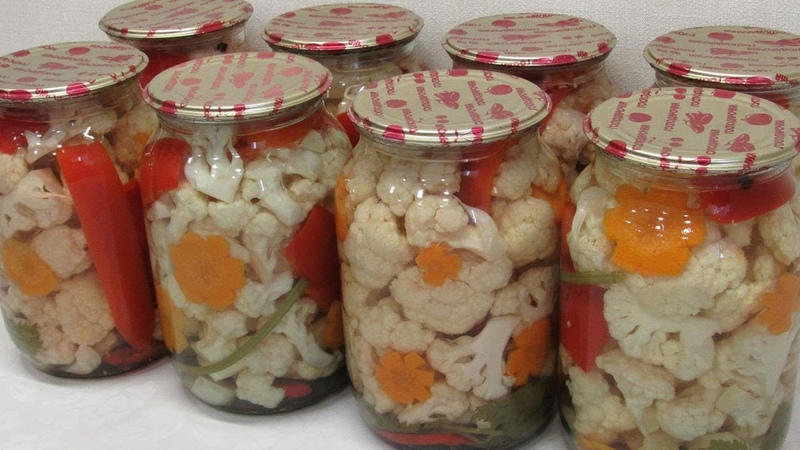 A selection of the most delicious cauliflower salad recipes for the winter in jars - eaten instantly