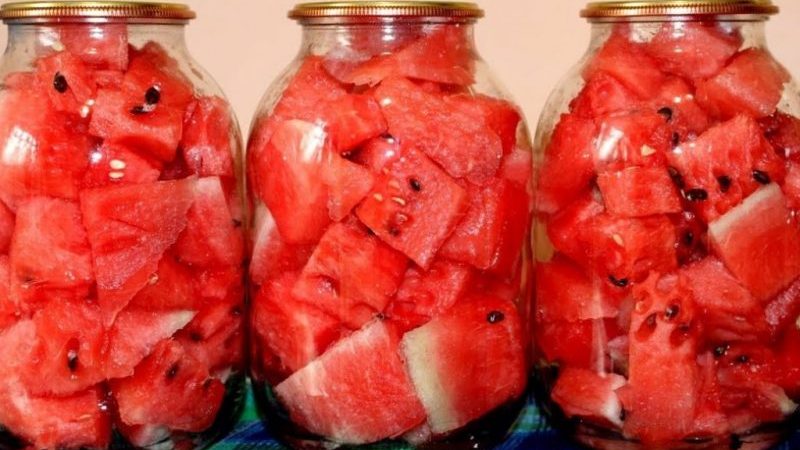Recipes for canned watermelons for the winter without sterilization