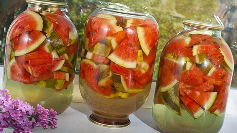 How easy and delicious to prepare pickled watermelons for the winter in jars without sterilization