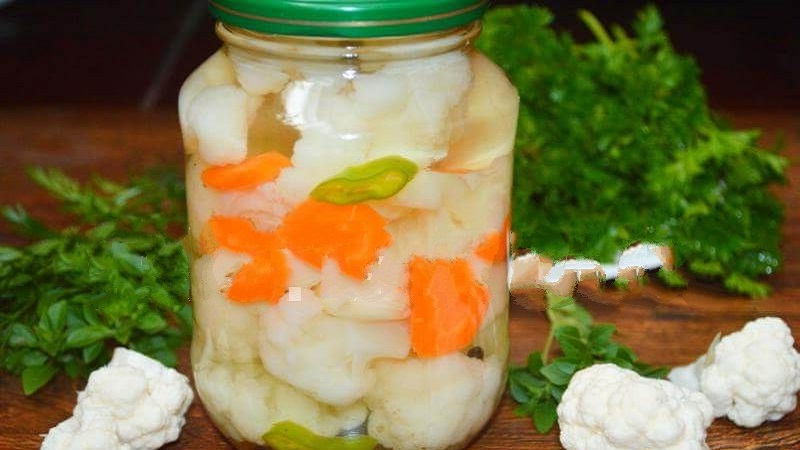 Cauliflower for the winter: simple recipes for preparing delicious blanks without sterilization