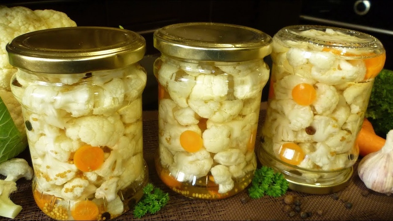 Cauliflower for the winter: simple recipes for preparing delicious blanks without sterilization