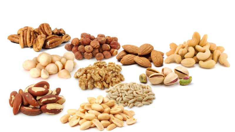 Composition, calorie content, energy value, glycemic index of nuts, benefits and harms