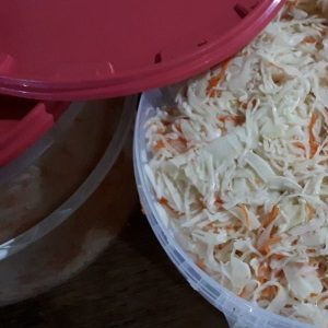 Is it possible to ferment and salt cabbage in a plastic food bucket and other plastic dishes