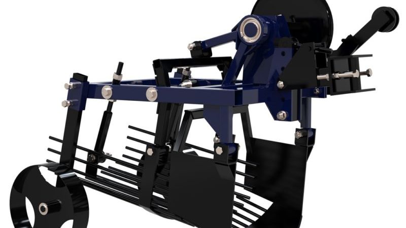 Types of potato diggers for a mini-tractor, principle of operation and selection criteria